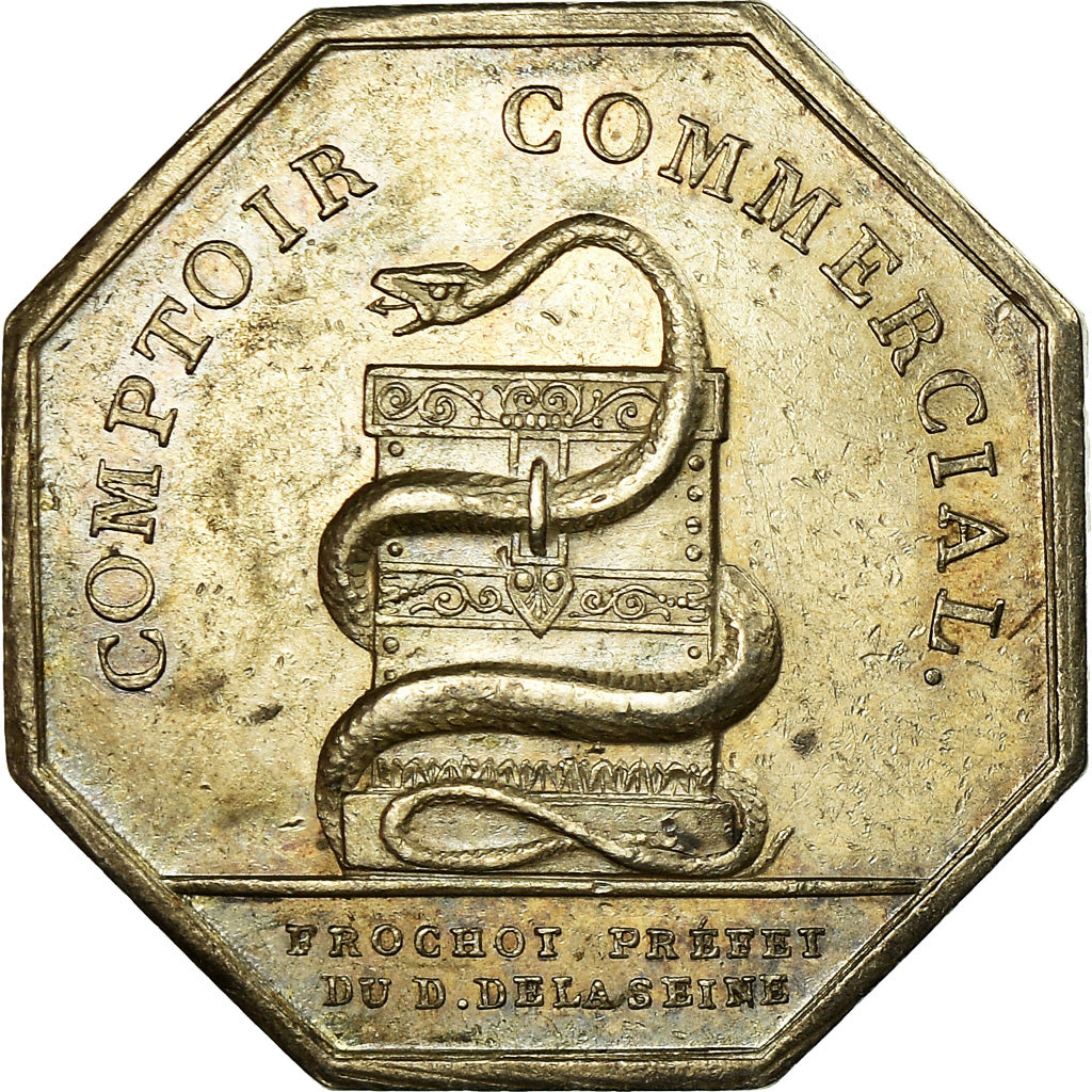 France, Token, Banques, Comptoir Commercial, 1802, AU(55-58), Silver