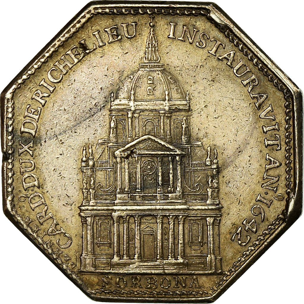 France, Jeton, Université de Paris, La Sorbonne, 1642, TTB+, Argent