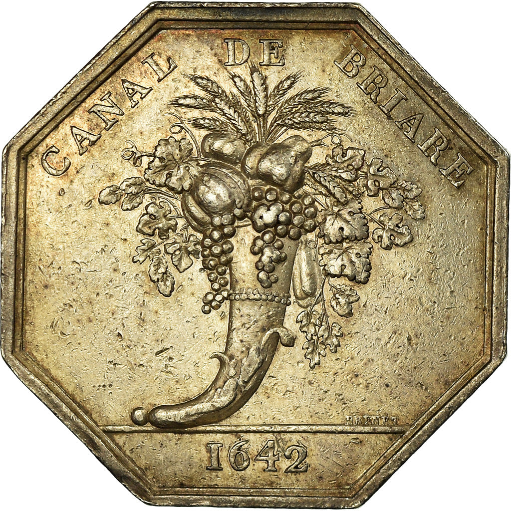 France, Jeton, Le Canal de Briare, An 10, TTB+, Argent