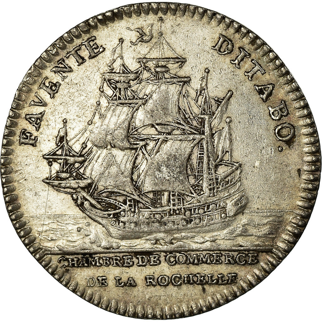 France, Token, Louis XV, Chambre de Commerce de La Rochelle, History, AU(55-58)