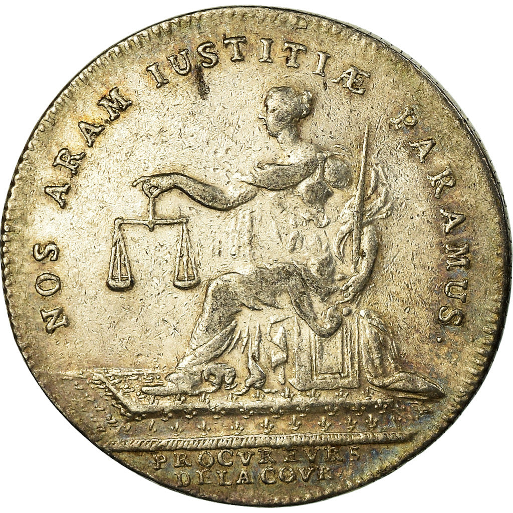 Frankrijk, Token, Louis XV, Procureurs de la Cour, History, ZF+, Zilver