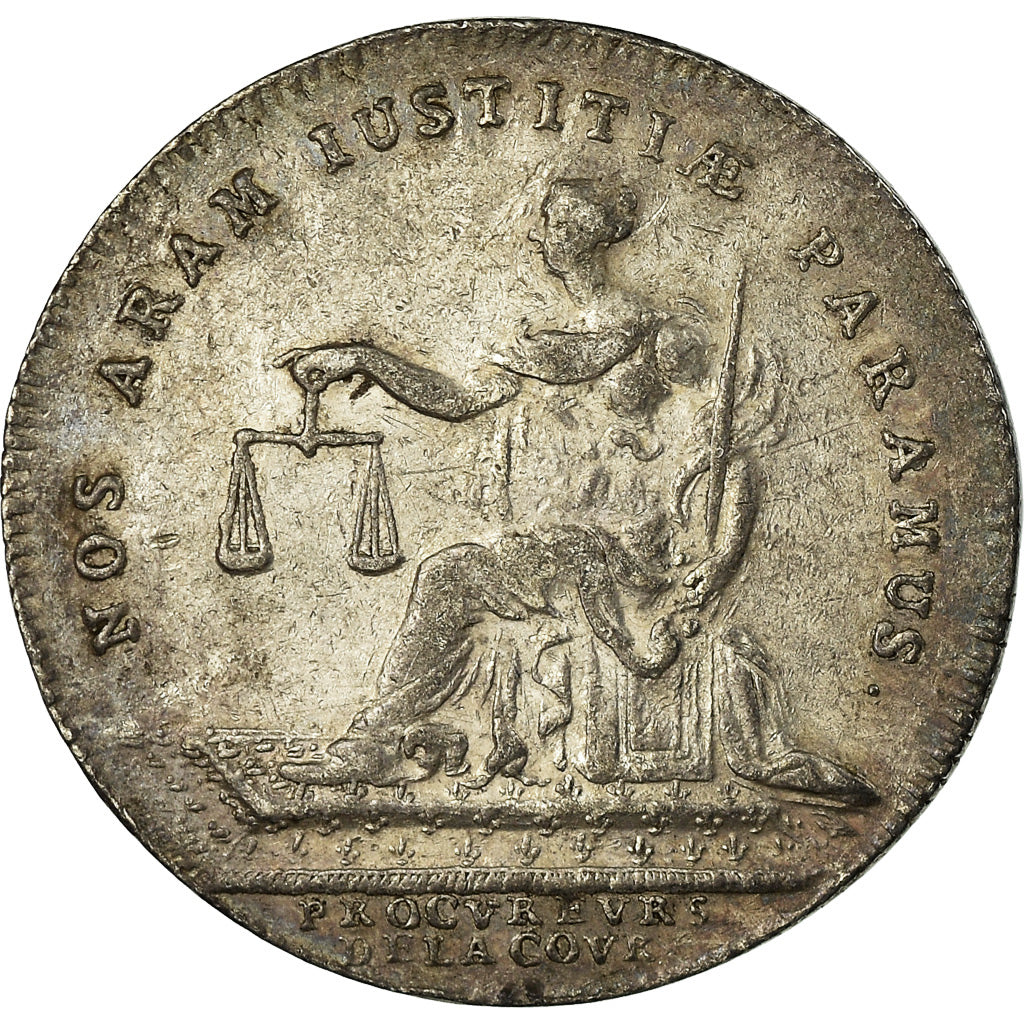 France, Token, Louis XV, Procureurs de la Cour, History, EF(40-45), Silver