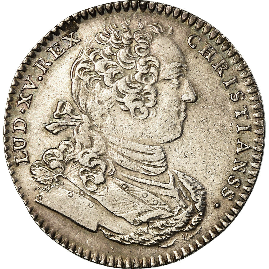 Frankrijk, Token, Louis XV, Artillerie et Génie, History, Duvivier, PR, Zilver