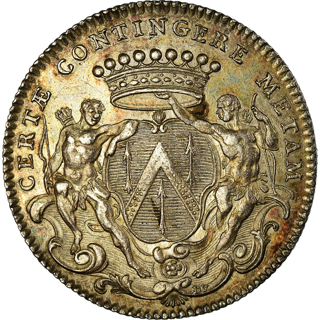 Francia, Token, Louis XV, Maires de Dijon, Jean-Pierre Burteur, History, 1748
