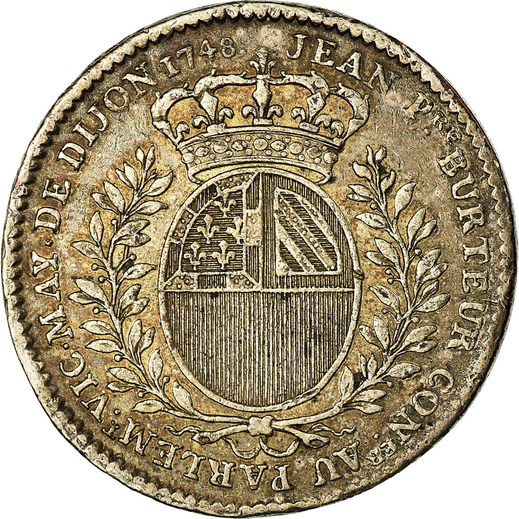 Frankrijk, Token, Louis XV, Maires de Dijon, Jean-Pierre Burteur, History, 1748