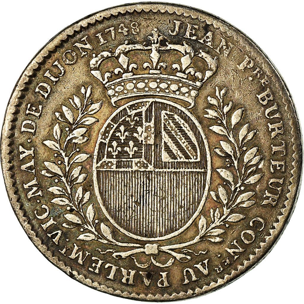 Frankrijk, Token, Louis XV, Maires de Dijon, Jean-Pierre Burteur, History, 1748