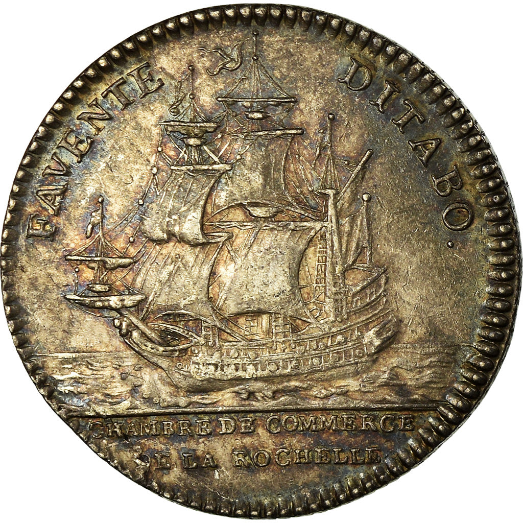 France, Token, Louis XV, Chambre de Commerce de La Rochelle, History, AU(55-58)