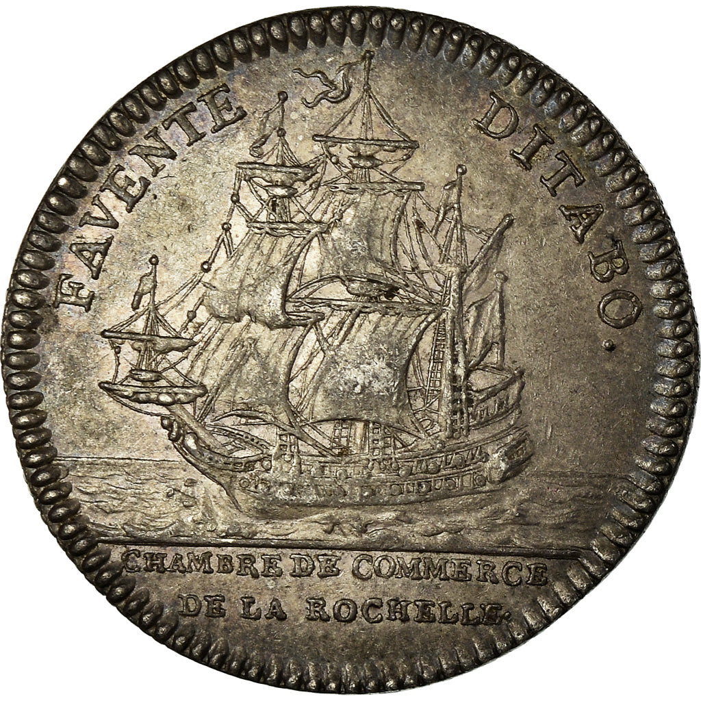 France, Token, Louis XV, Chambre de Commerce de La Rochelle, History, AU(55-58)
