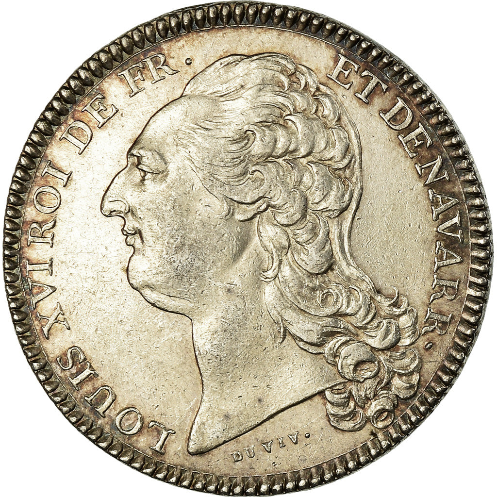 Francia, Token, Louis XVI, Académie Française, History, 1790, Droz, SPL-