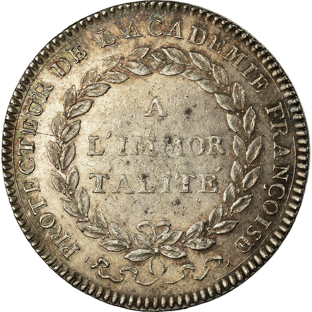 Francia, Token, Louis XVI, Académie Française, History, 1790, Droz, SPL-