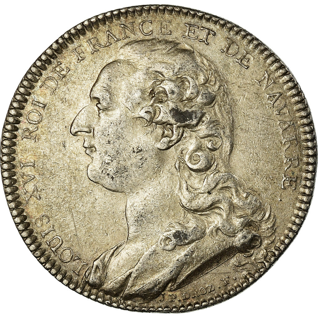 France, Jeton, Louis XVI, Académie Française, History, 1785, Droz, TTB+