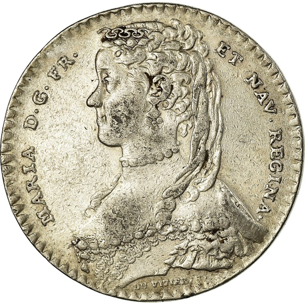 Francia, Token, Maison de la Reine, Marie Lesczinska, History, 1734, BB+