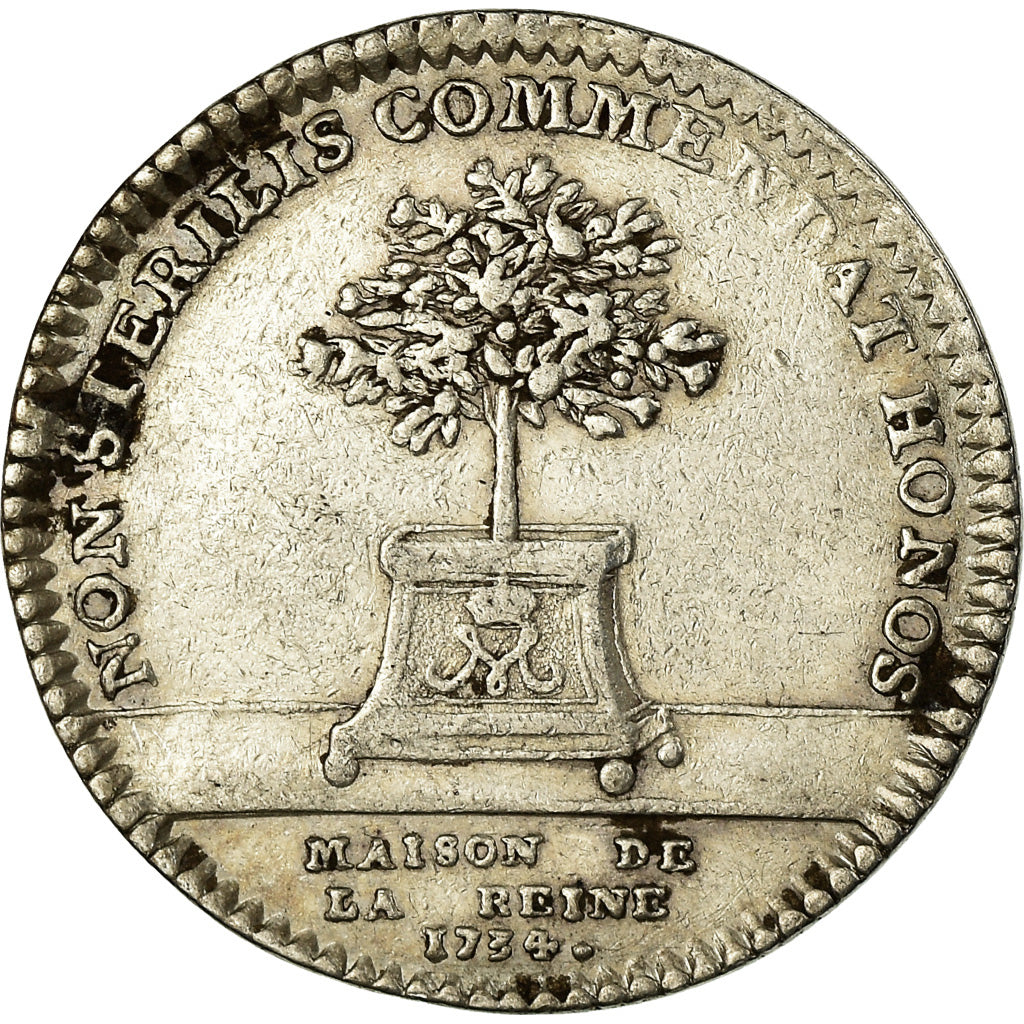 Francia, Token, Maison de la Reine, Marie Lesczinska, History, 1734, BB+