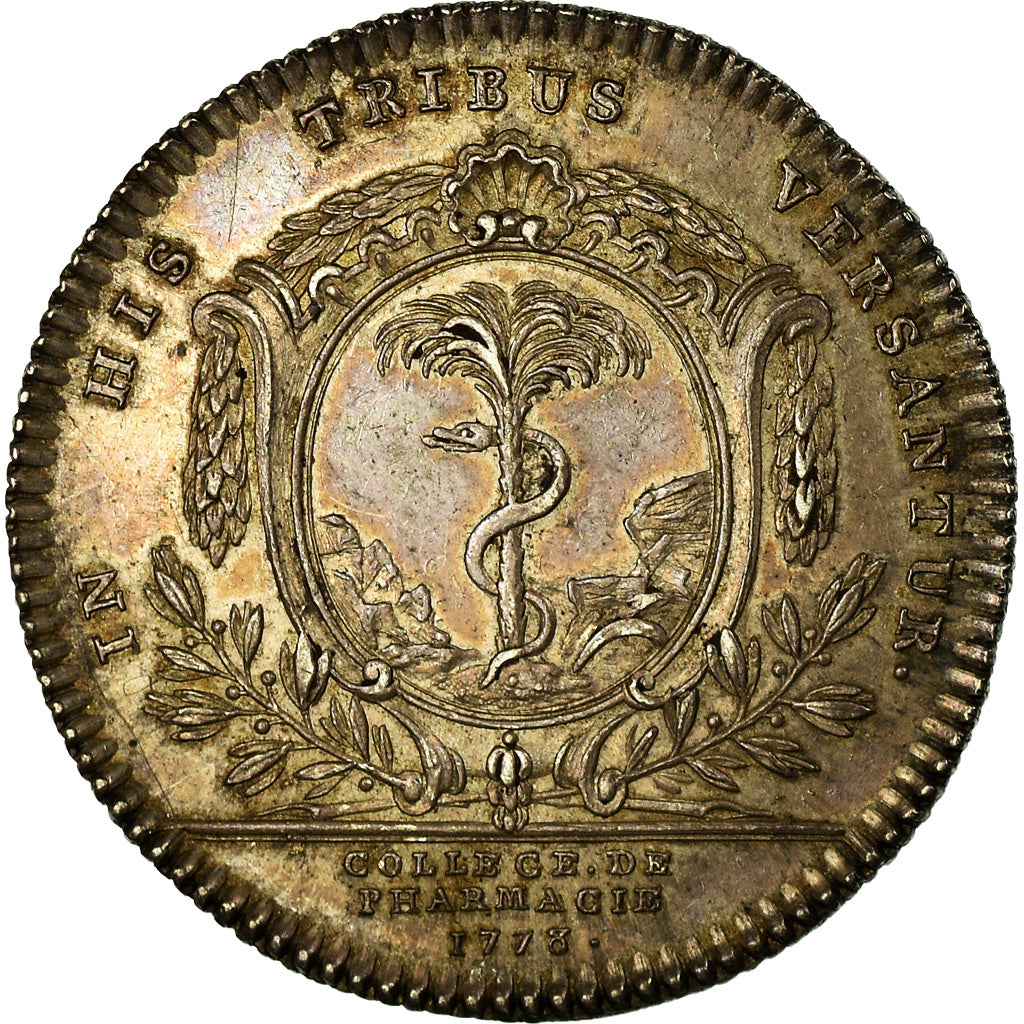 Francia, Token, Louis XVI, Corporations, Collège de Pharmacie, History, 1778