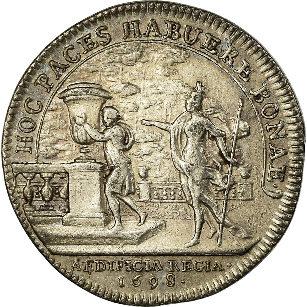 France, Jeton, Louis XIV, Bâtiments du Roi, History, 1698, TTB, Argent