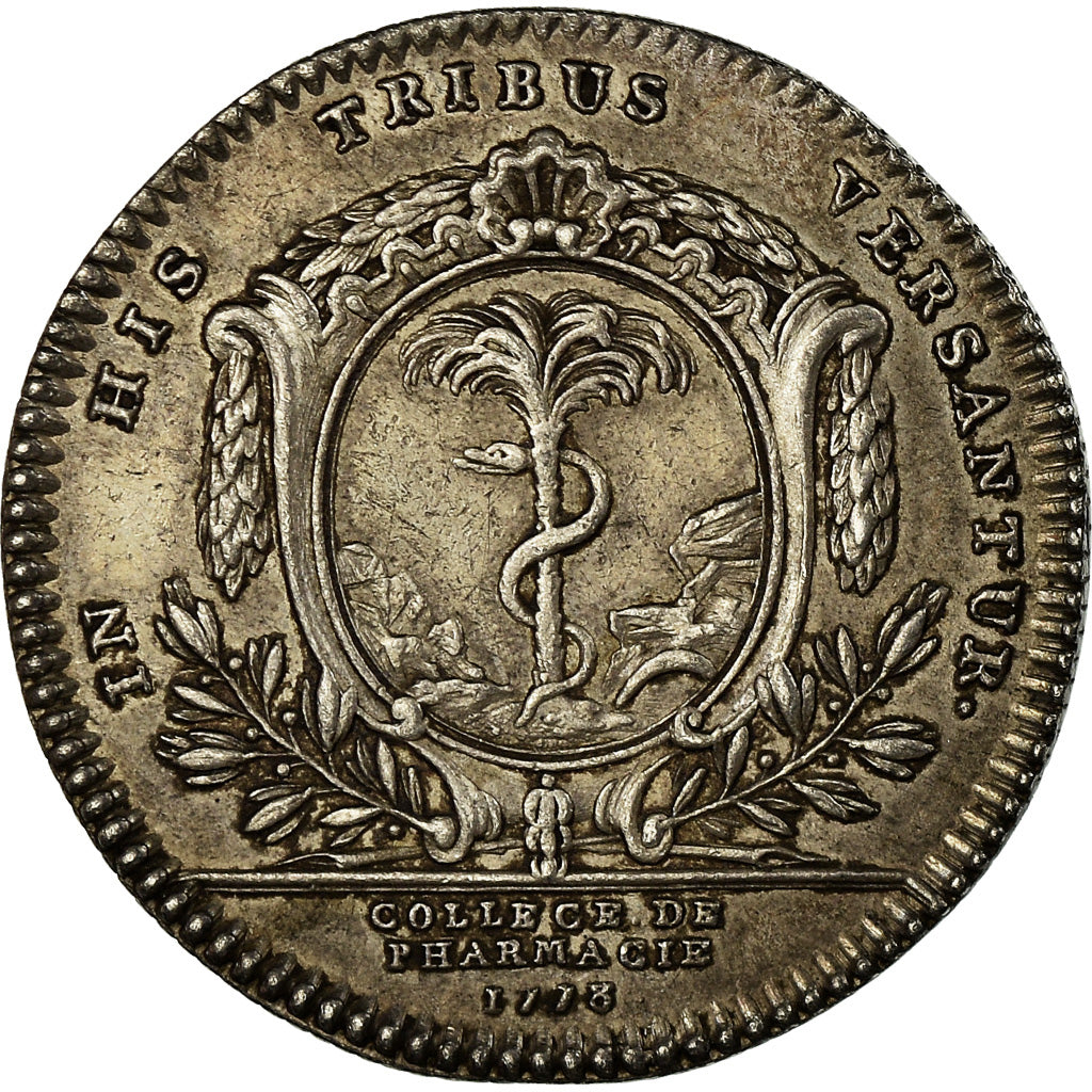 Francia, Token, Louis XVI, Corporations, Collège de Pharmacie, History, 1778