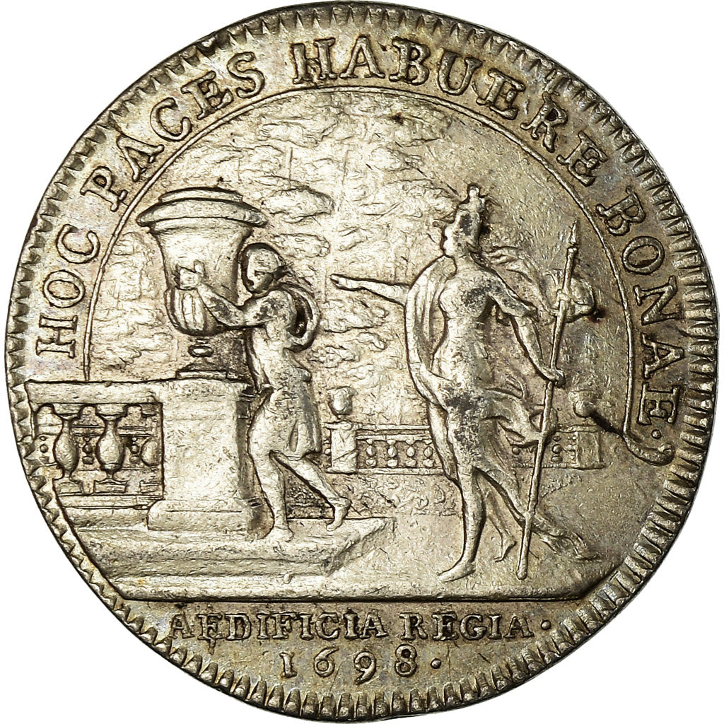 France, Token, Louis XIV, Bâtiments du Roi, History, 1698, EF(40-45), Silver