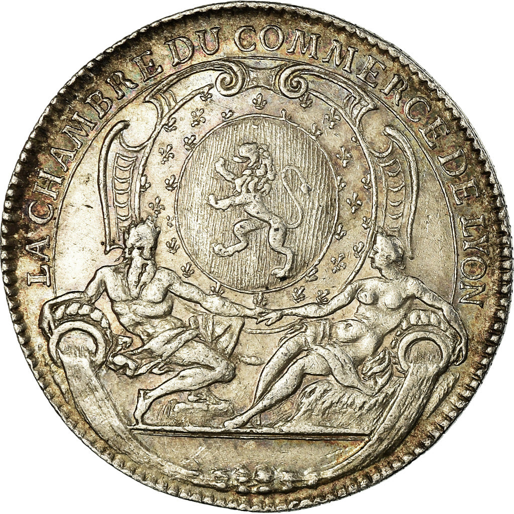 Francia, Token, Chambre de Commerce de Lyon, History, Duvivier, SPL-, Argento