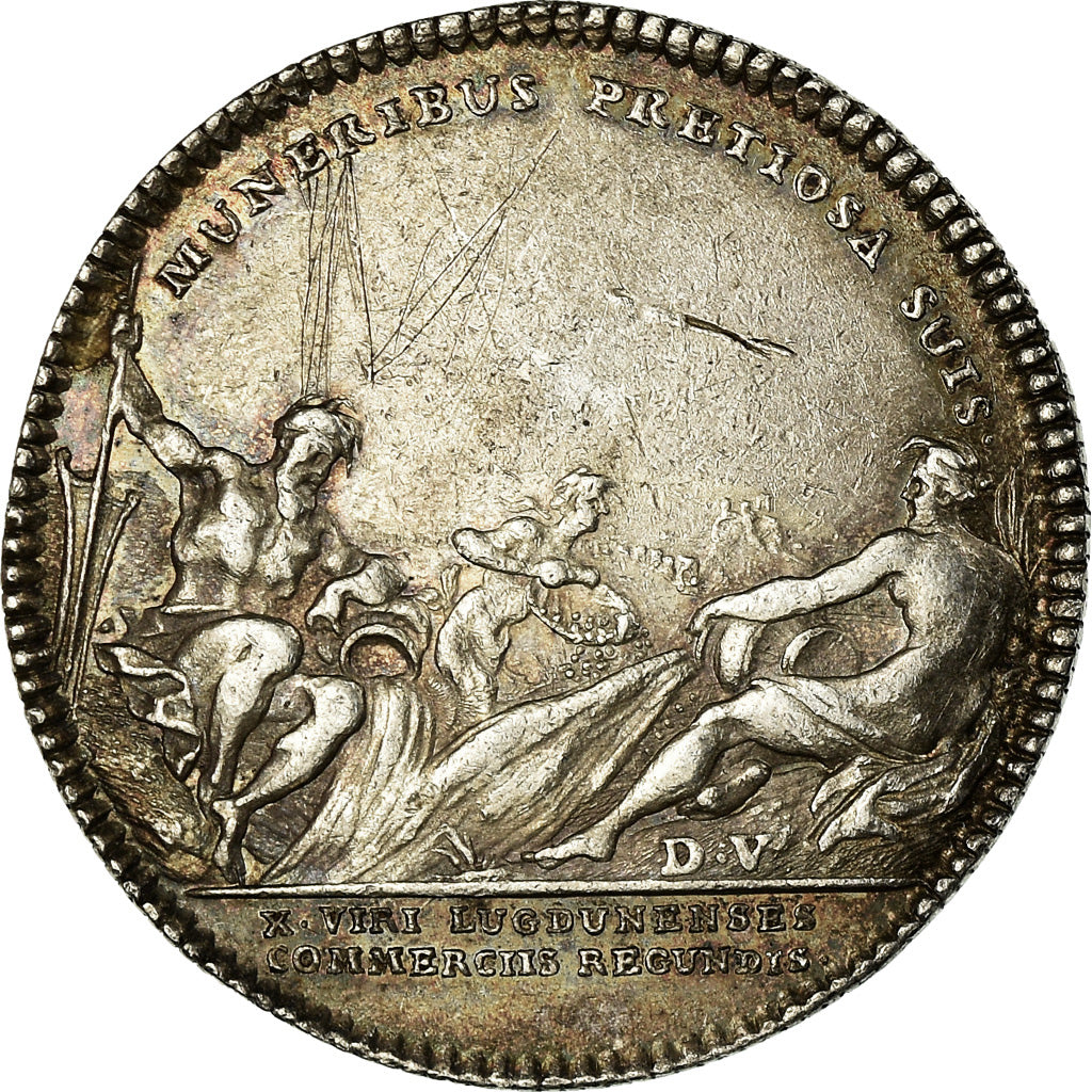 Francia, Token, Chambre de Commerce de Lyon, History, Duvivier, SPL-, Argento