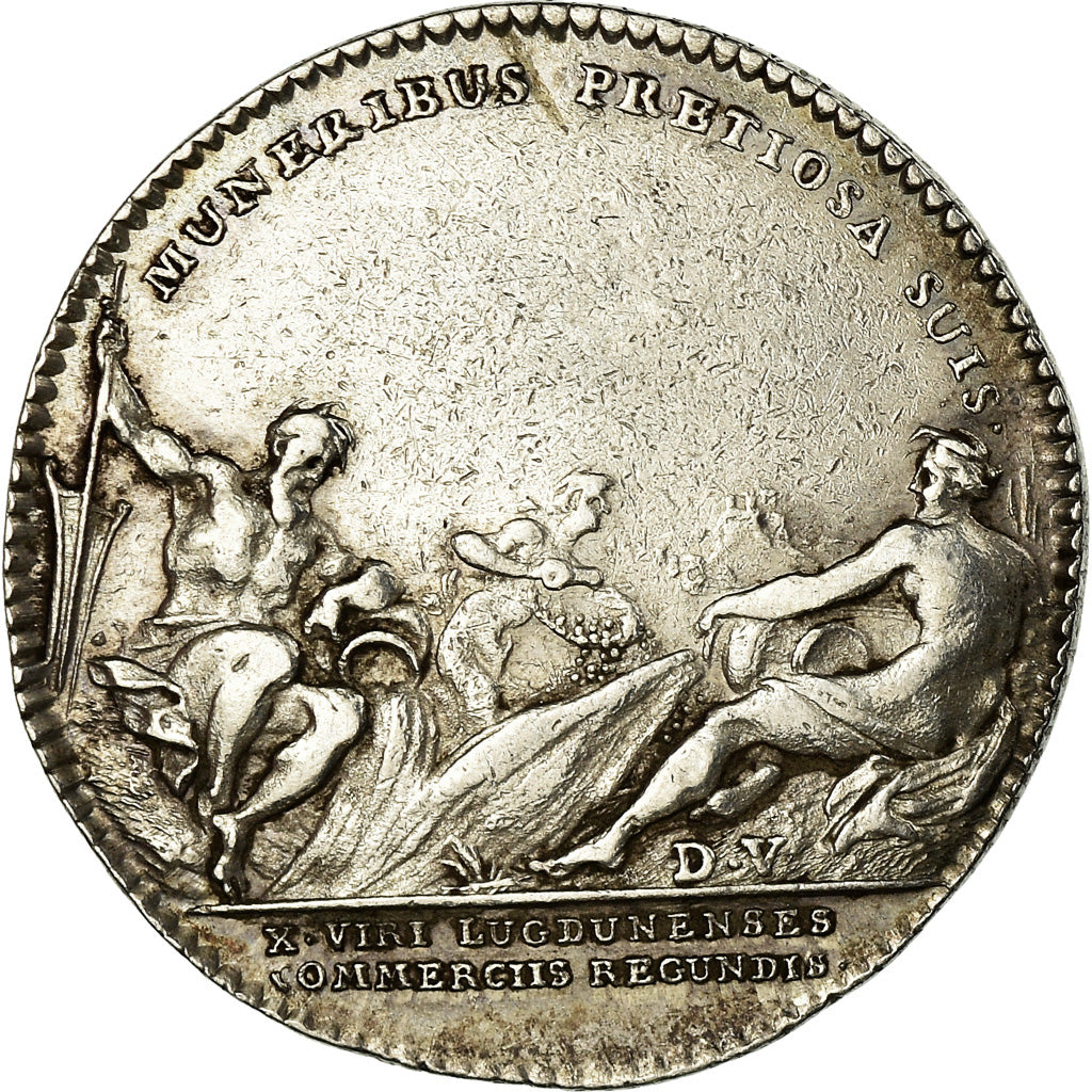 France, Token, Chambre de Commerce de Lyon, History, Duvivier, AU(55-58), Silver