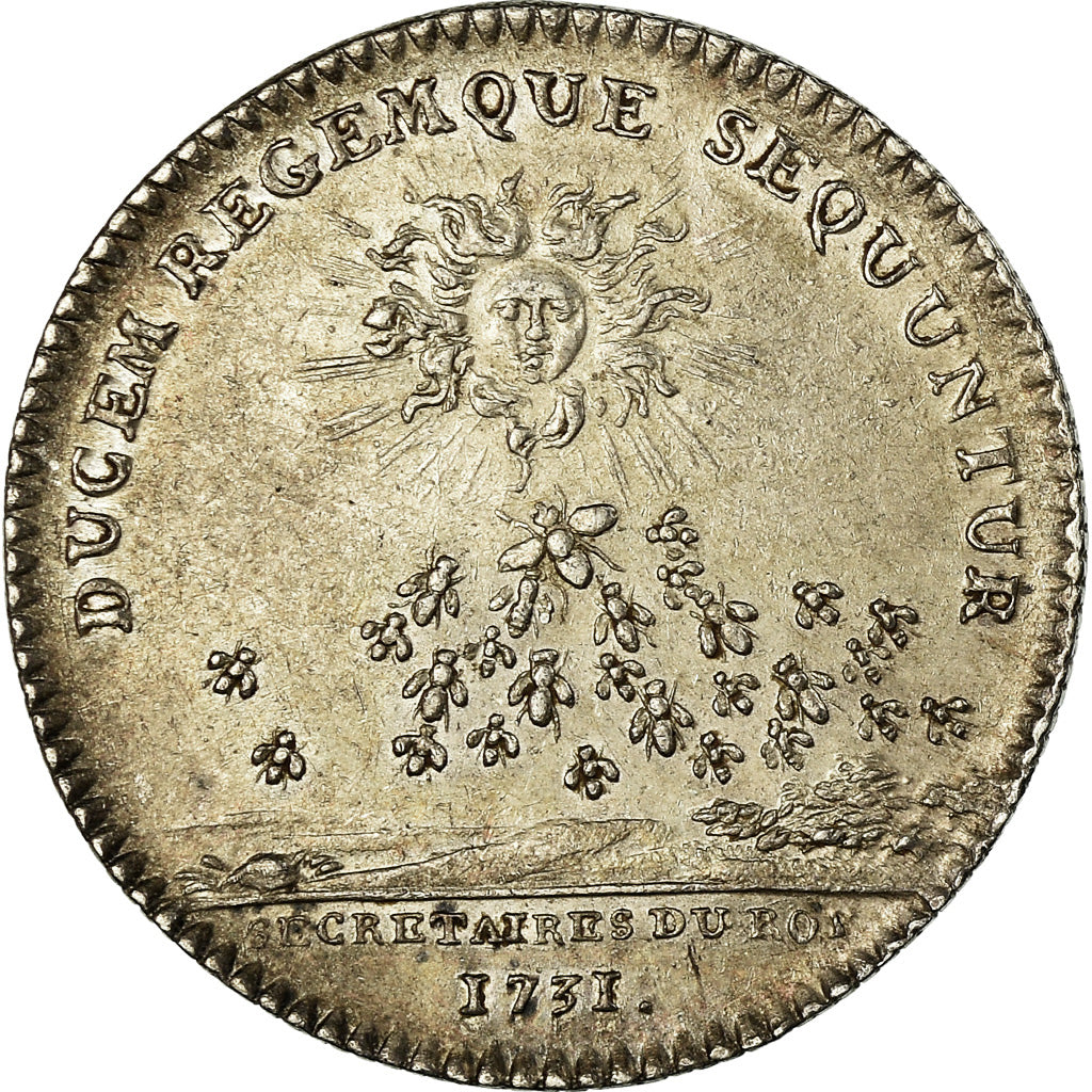 France, Jeton, Louis XV, Secrétaires du Roi, History, 1731, TTB+, Argent