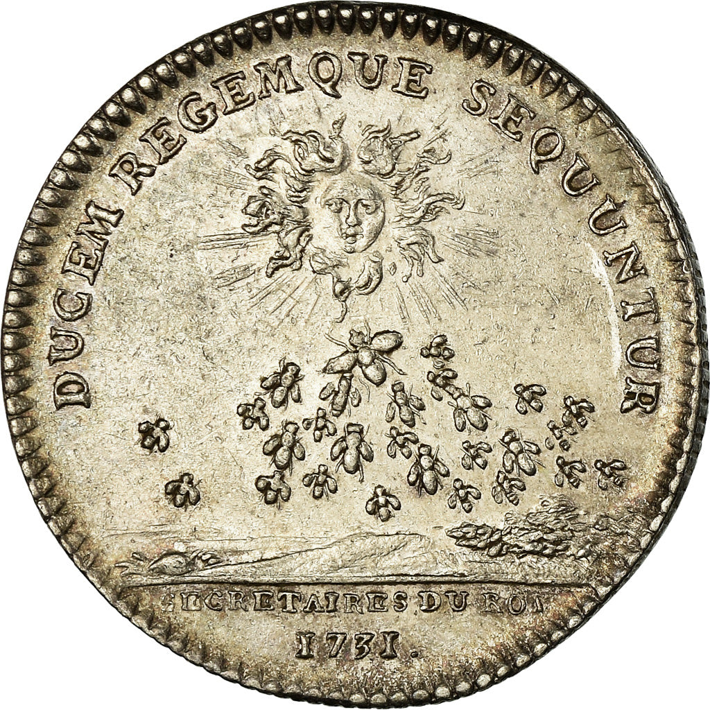 Francia, Token, Louis XV, Secrétaires du Roi, History, 1731, Duvivier, BB+