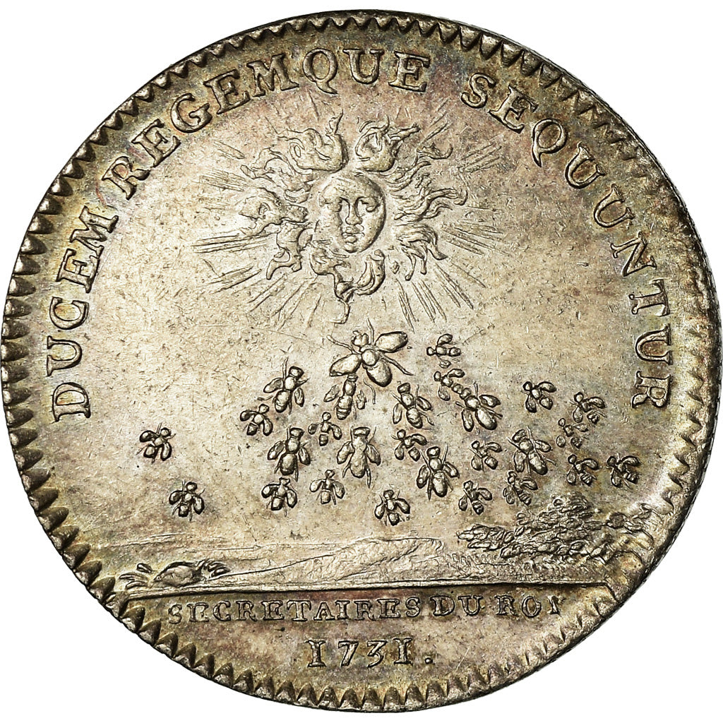 Francia, Token, Louis XV, Secrétaires du Roi, History, 1731, Duvivier, SPL-