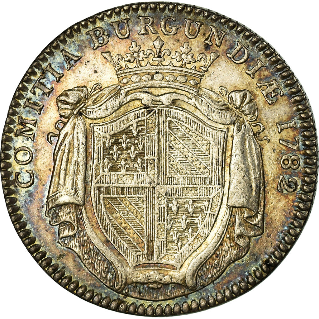 France, Token, Louis XVI, Etats de Bourgogne, History, 1782, Duvivier