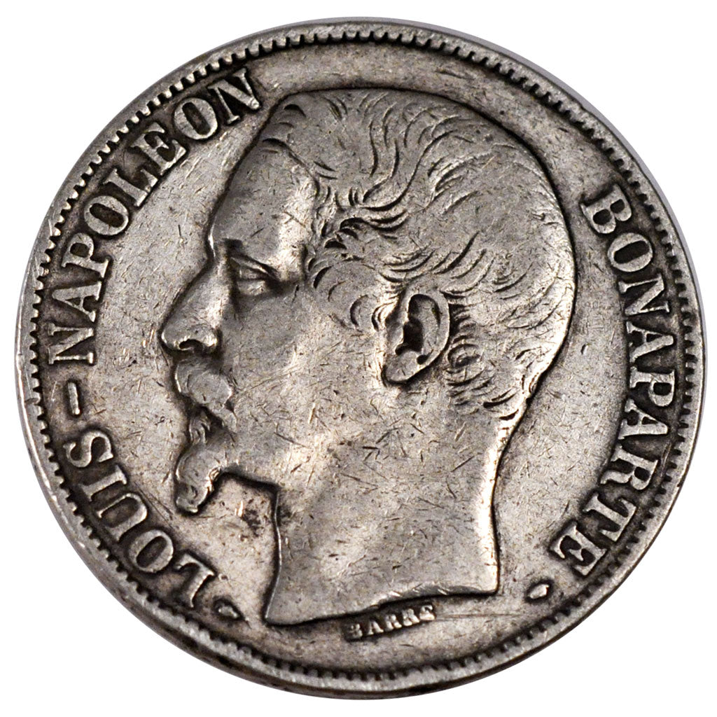 FRANCE, Napoléon III, 5 Francs, 1852, Paris, KM #773.1, VF(30-35), Silver, G...