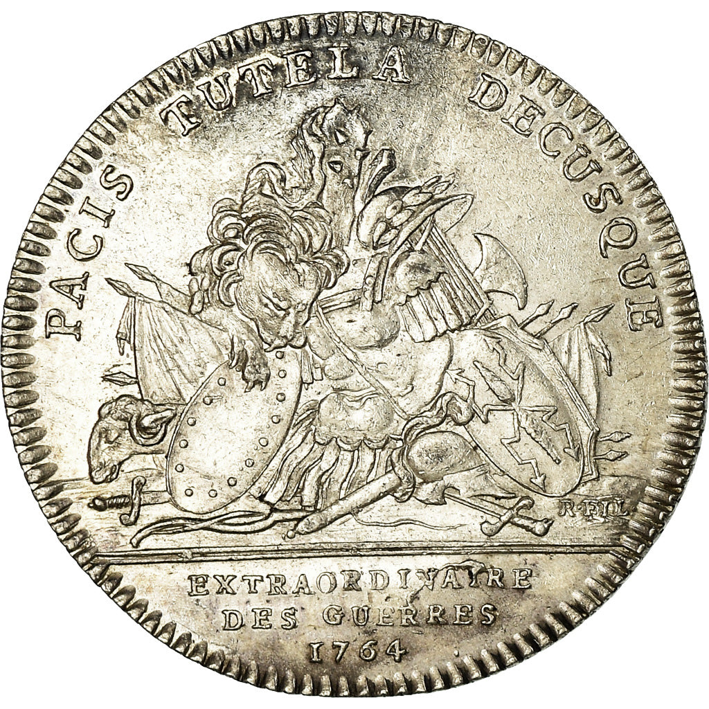 France, Jeton, Louis XV, Extraordinaire des Guerres, 1764, R.Filius, TTB+