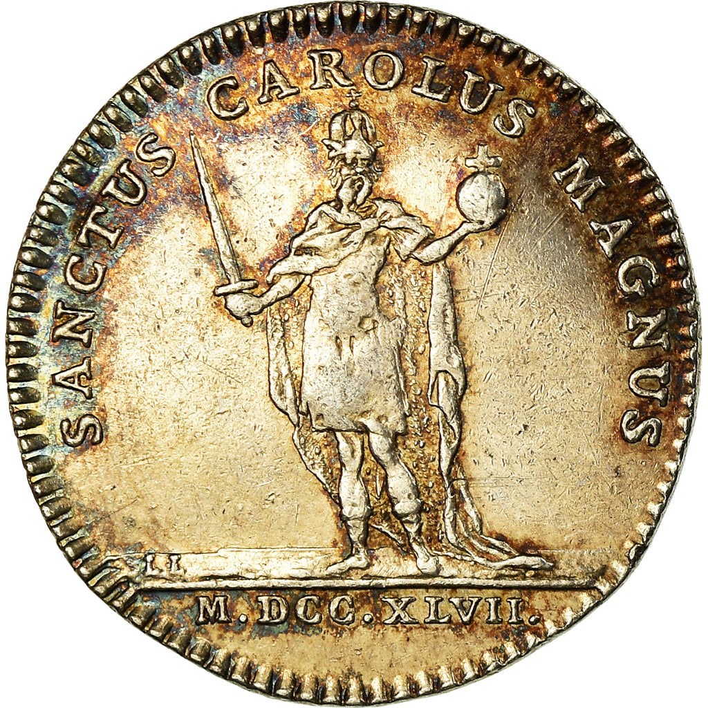France, Token, Louis XV, Université de Paris, 1747, MS(60-62), Silver
