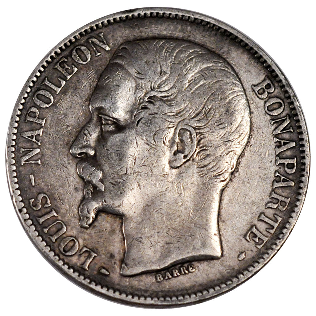 FRANCE, Napoléon III, 5 Francs, 1852, Paris, KM #773.1, VF(30-35), Silver, G...
