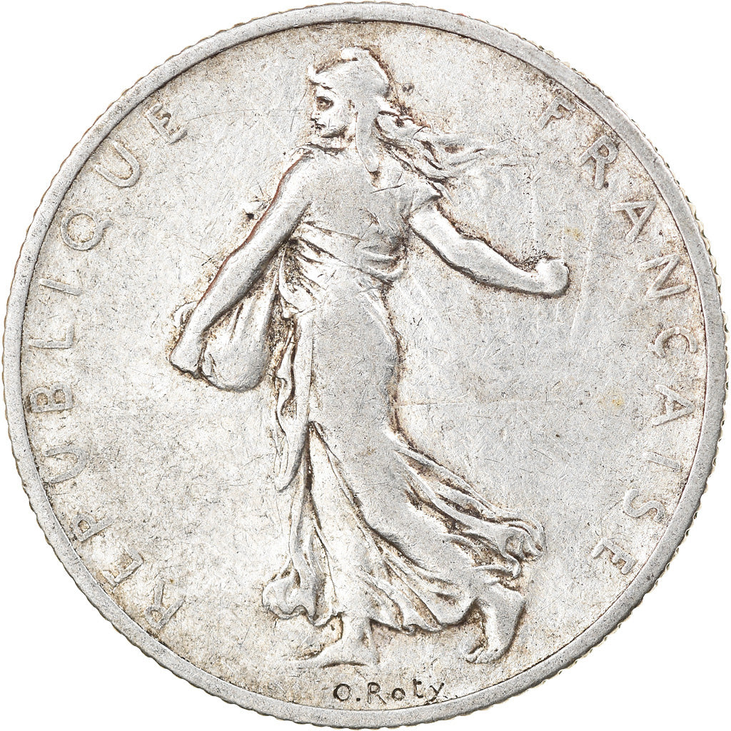Coin, France, Semeuse, 2 Francs, 1909, Paris, VF(30-35), Silver, KM:845.1
