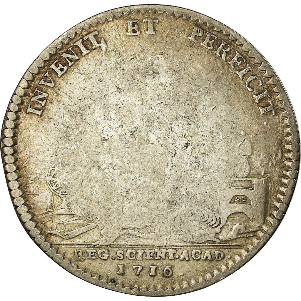 Francja, Token, Louis XV, Académie Royale des Sciences, Historia, 1716