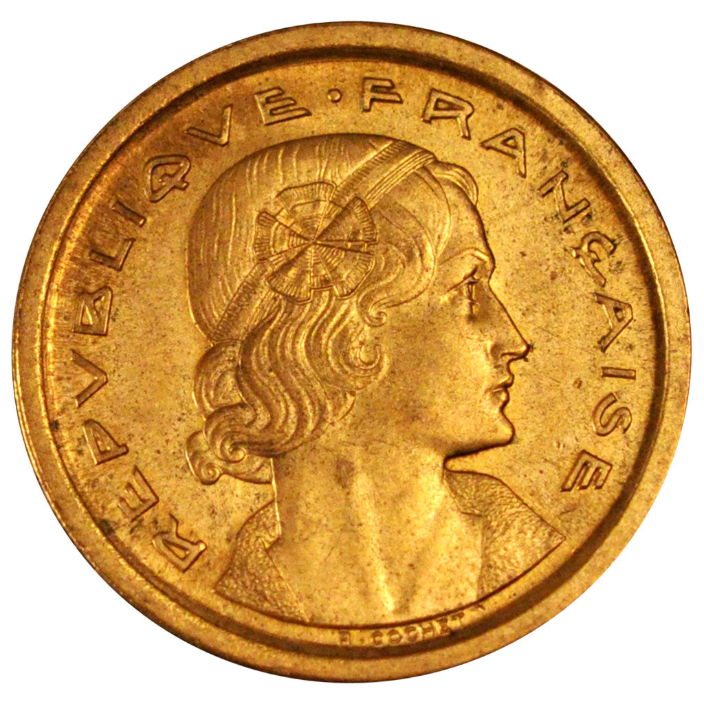 FRANCE, 20 Centimes, 1961, MS(60-62), Aluminium-Bronze, Gadoury #326, 3.94