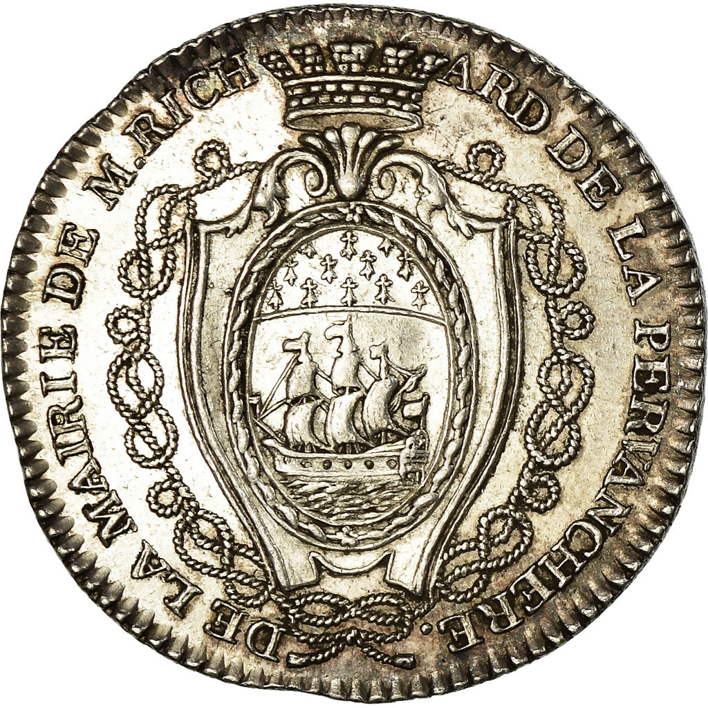 France, Token, Louis XVI, Maires de Nantes, Pierre Richard de la Pervanchère
