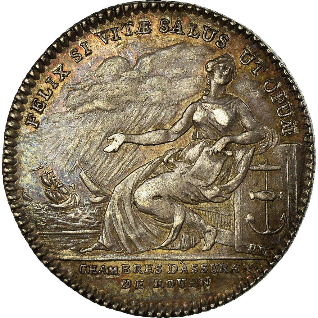 Francia, Token, Louis XVI, La Chambre d'Assurance de Rouen, History, Duvivier