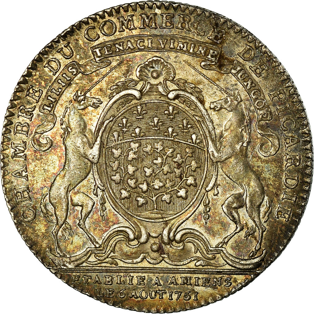 France, Token, Louis XV, Chambre de Commerce de Picardie, History, 1761