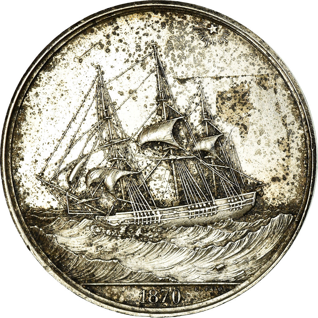 France, Jeton, La Méridionale, Assurances Maritimes, Bordeaux, Shipping, 1870