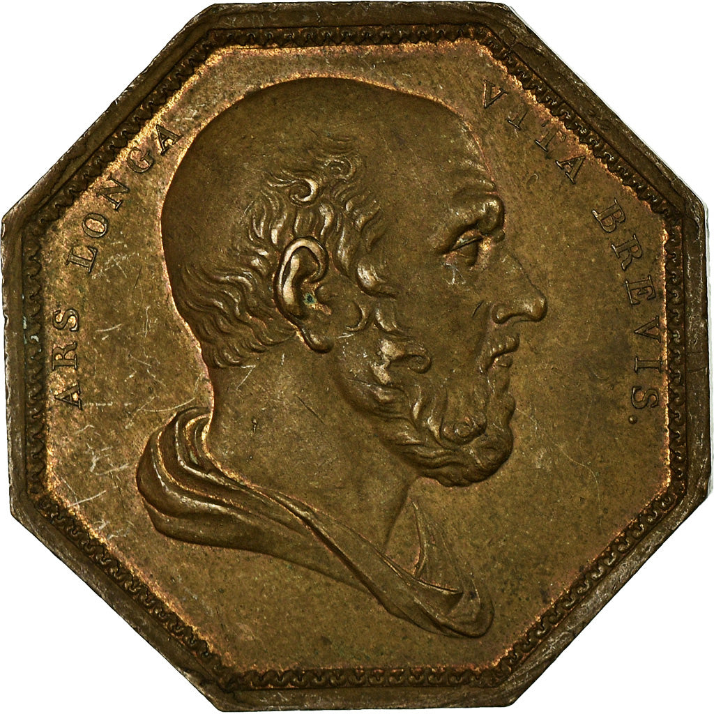 France, Token, Medicine, Société médicale de paris, 1796, AU(50-53), Bronze