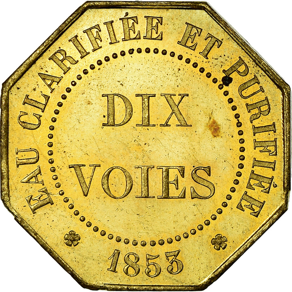France, Token, Quai des Célestins 24, Fabrique d'Eaux Gazeuses, 1853