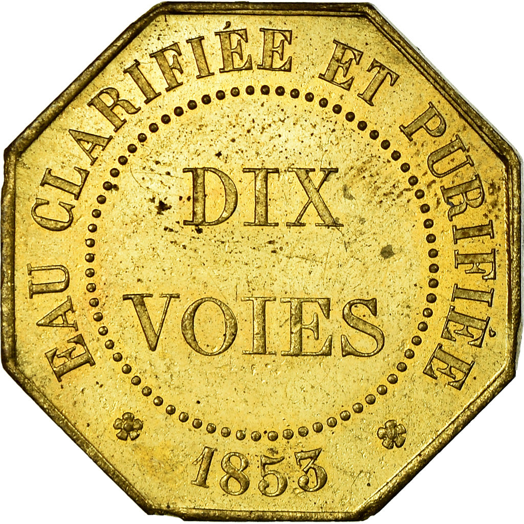 France, Token, Quai des Célestins 24, Fabrique d'Eaux Gazeuses, 1853