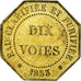 Francia, Token, Quai des Célestins 24, Fabrique d'Eaux Gazeuses, 1853, BB+