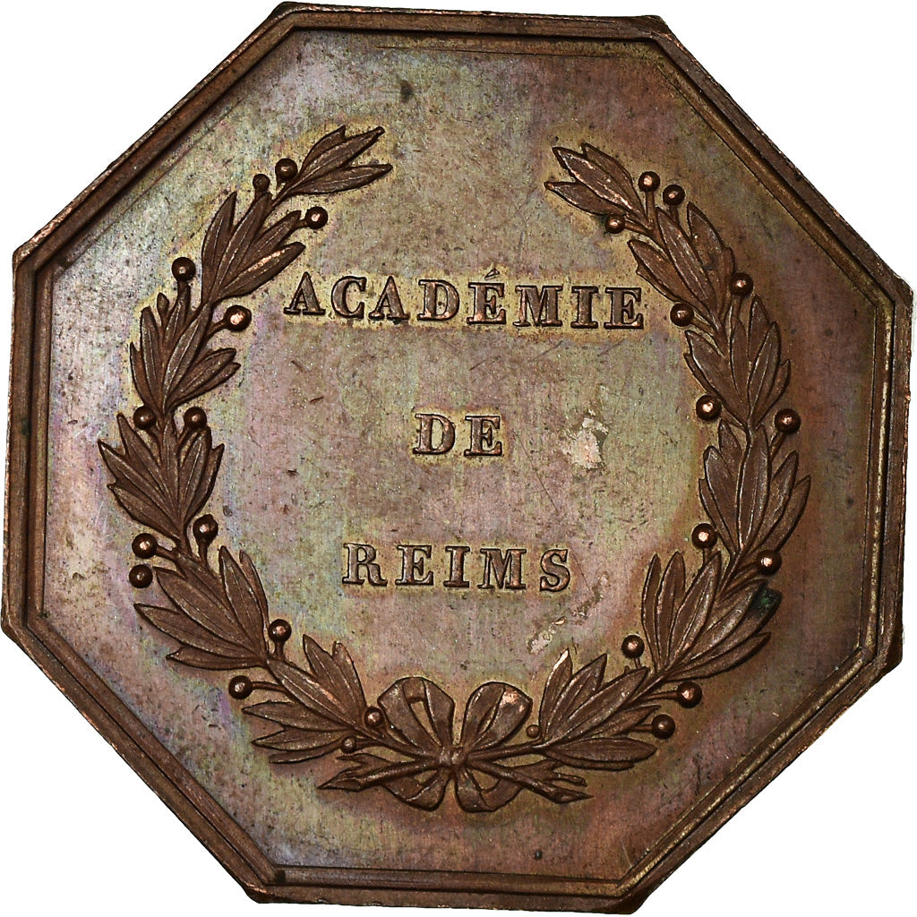 France, Token, Académie de Reims, 1841, Pingret, AU(55-58), Copper