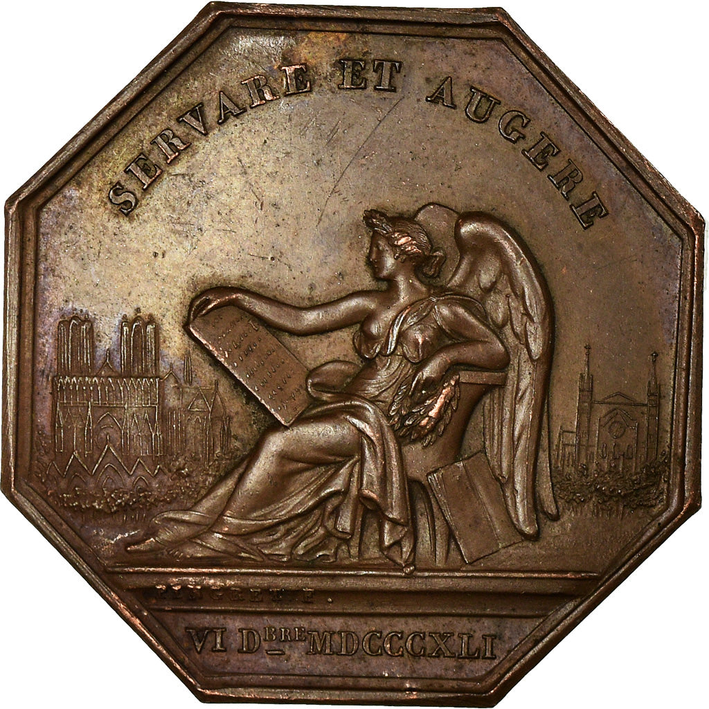 Frankreich, Token, Académie de Reims, 1841, Pingret, VZ, Kupfer