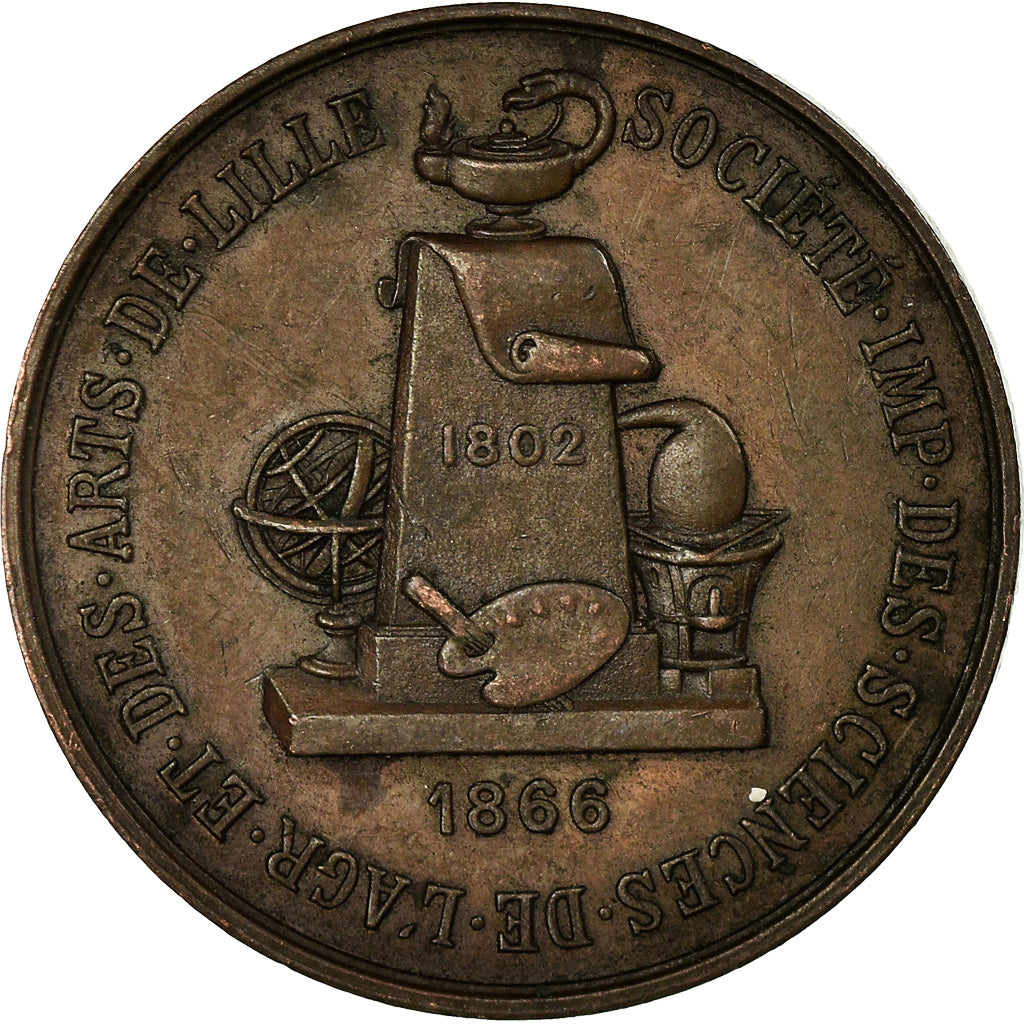 Francia, Token, Société Impériale des Sciences de l'Agriculture, Lille, 1866