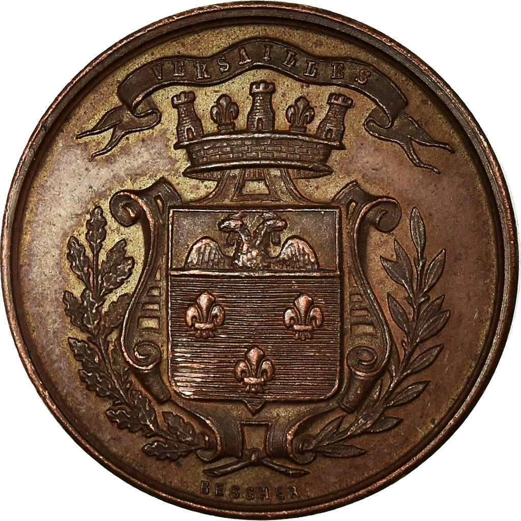 França, Token, Société des Fêtes, Versailles, 1873, Bescher, AU(50-53)
