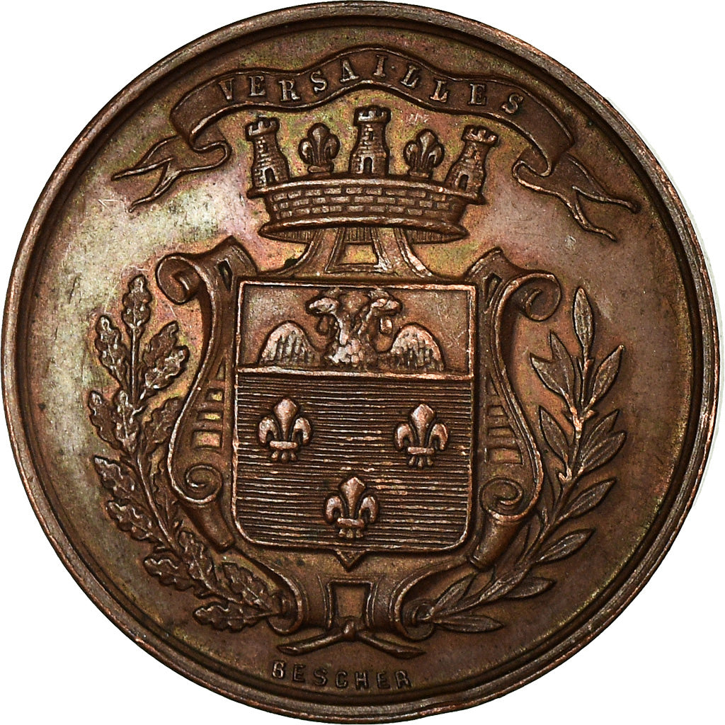 França, Token, Société des Fêtes, Versailles, 1873, Bescher, AU(50-53)