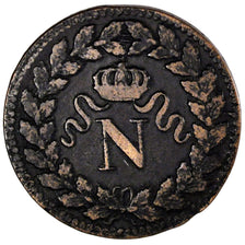 FRANCE, Louis XVIII, Decime, 1815, Strasbourg, KM #701, VF(30-35), Bronze,...