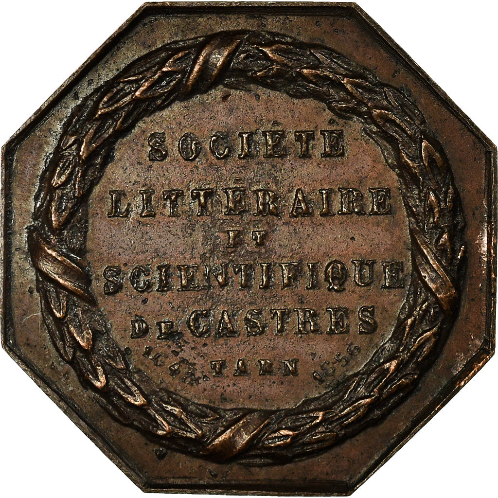 France, Token, Société Littéraire et Scientifique de Castres, 1856